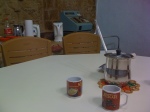 Being served coffee at the back of the shop. Nazareth