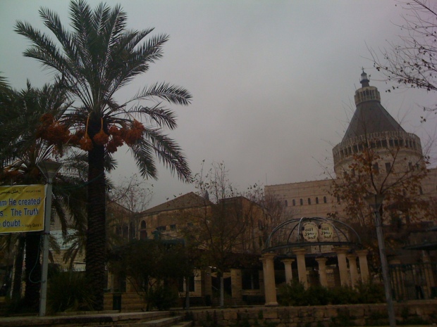 Rainy view of the main square - Nazareth