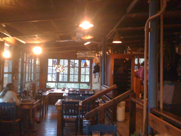 Interior of The Herb Farm Restaurant, near Gilboa National Forest.